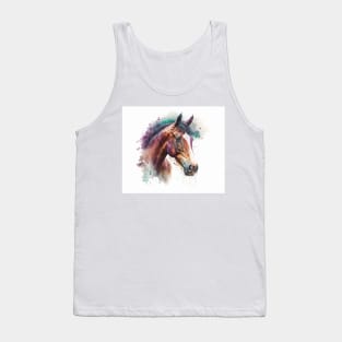 Horse Watercolour Painting Tank Top